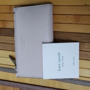 Kate spade leather link pink wallet
